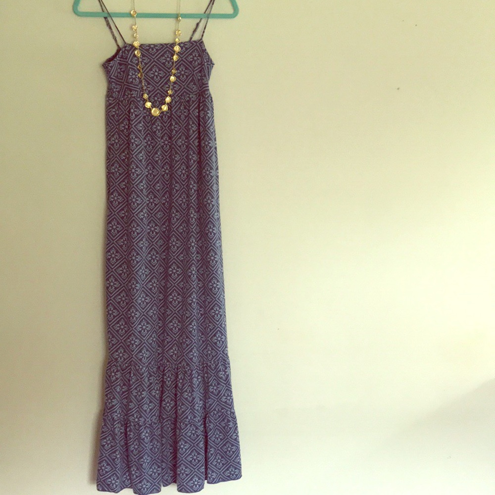 Soft blue mosaic maxi!